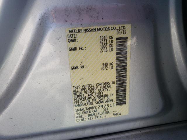 Photo 10 from auction – 2015 NISSAN ALTIMA 2.5 with VIN 1N4AL3AP8FC297511