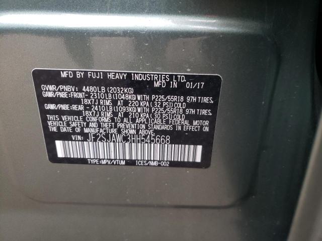 Photo 10 from auction – 2017 SUBARU FORESTER 2 with VIN JF2SJAWC3HH545668
