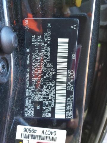 Photo 10 from auction – 2009 TOYOTA SIENNA XLE with VIN 5TDZK22C19S247882