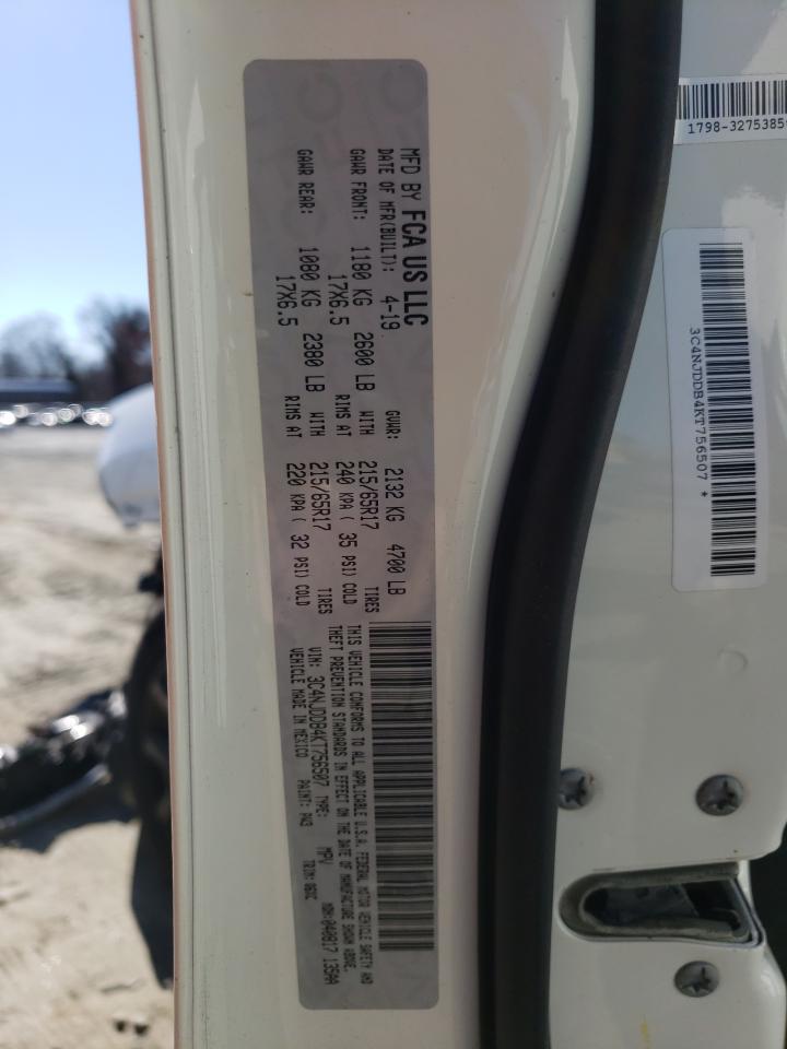 Photo 10 from auction – 2019 JEEP COMPASS TR with VIN 3C4NJDDB4KT756507