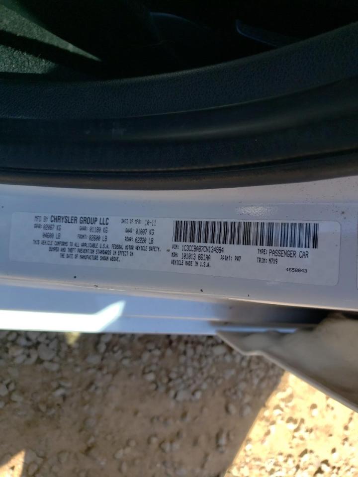 Photo 10 from auction – 2012 CHRYSLER 200 LX with VIN 1C3CCBAB7CN134984