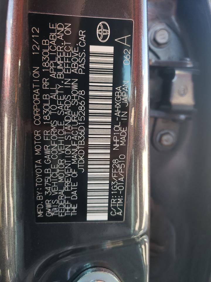 Photo 10 from auction – 2013 TOYOTA PRIUS C with VIN JTDKDTB36D1528678