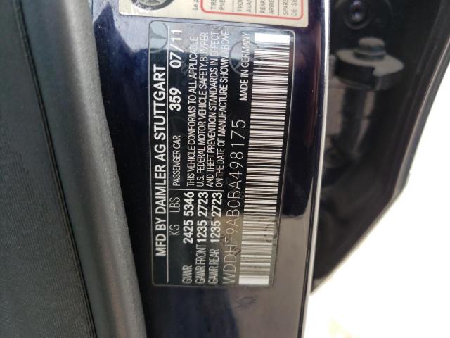Photo 10 from auction – 2011 MERCEDES-BENZ E 550 4MAT with VIN WDDHF9AB0BA498175