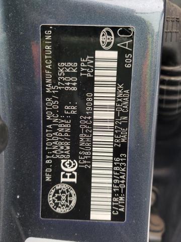 Photo 10 from auction – 2015 TOYOTA COROLLA L with VIN 2T1BURHE2FC419080