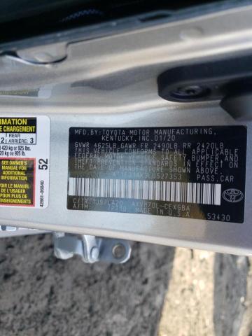 Photo 10 from auction – 2020 TOYOTA CAMRY XLE with VIN 4T1F31AK3LU527353