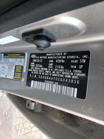 Photo 10 from auction – 2012 KIA OPTIMA with VIN 5XXGN4A70CG043856