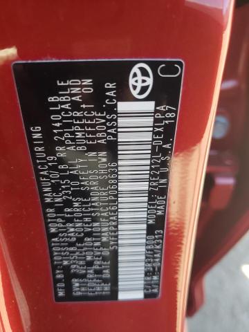 Photo 10 from auction – 2020 TOYOTA COROLLA LE with VIN 5YFEPRAE6LP068636
