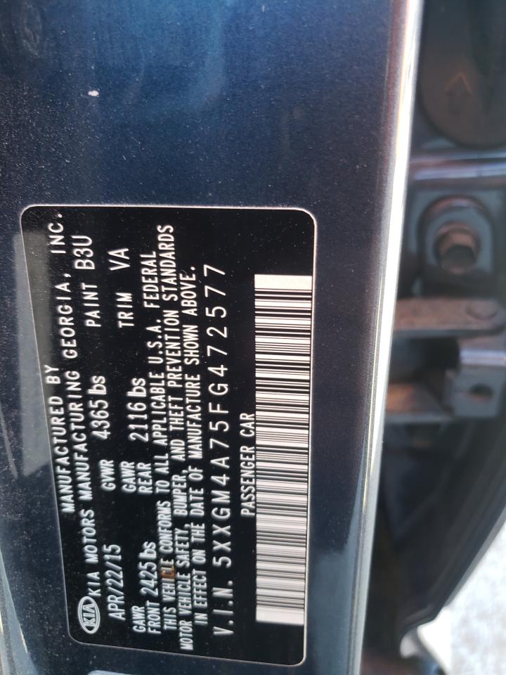 Photo 10 from auction – 2015 KIA OPTIMA LX with VIN 5XXGM4A75FG472577