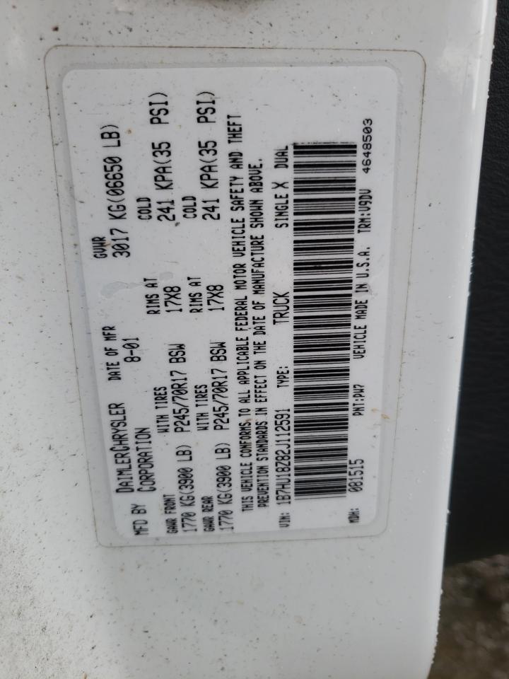 Photo 10 from auction – 2002 DODGE RAM 1500 with VIN 1B7HU18Z82J112591