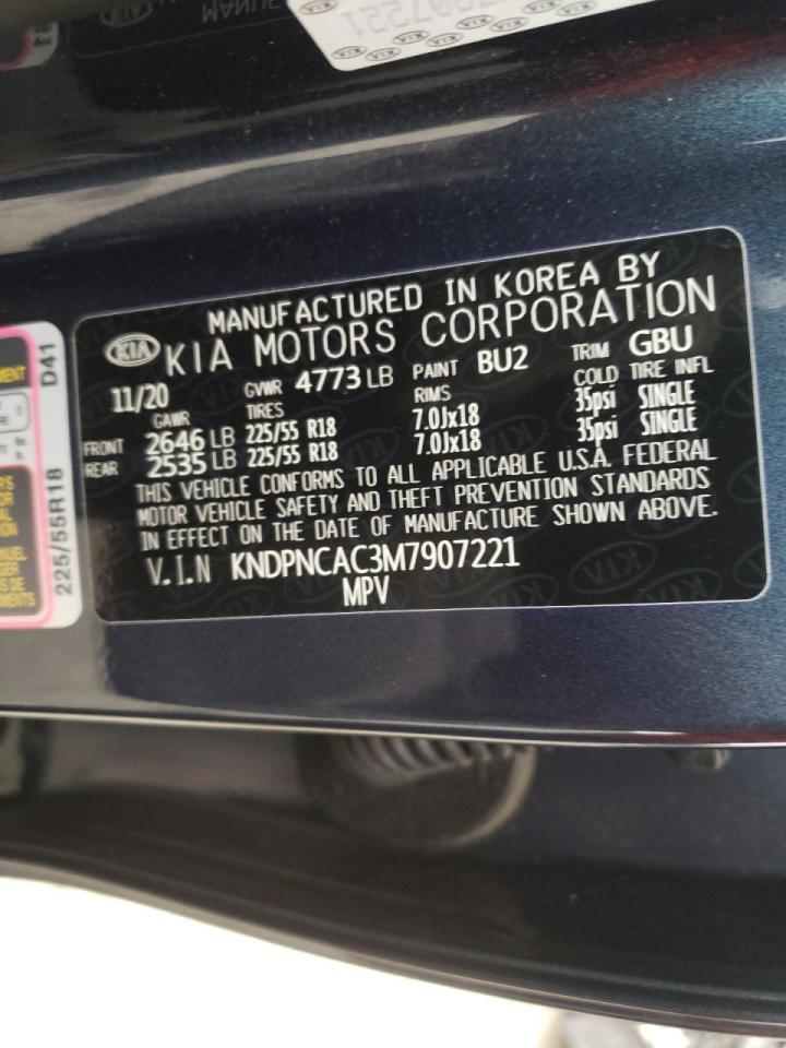 Photo 10 from auction – 2021 KIA SPORTAGE E with VIN KNDPNCAC3M7907221