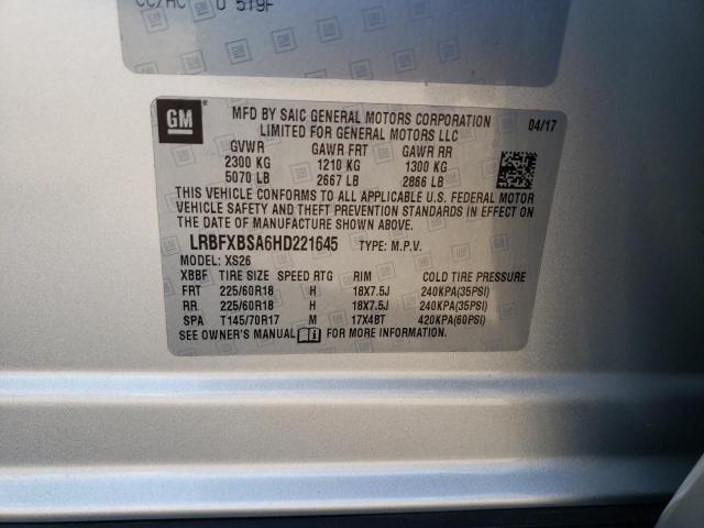 Photo 10 from auction – 2017 BUICK ENVISION E with VIN LRBFXBSA6HD221645