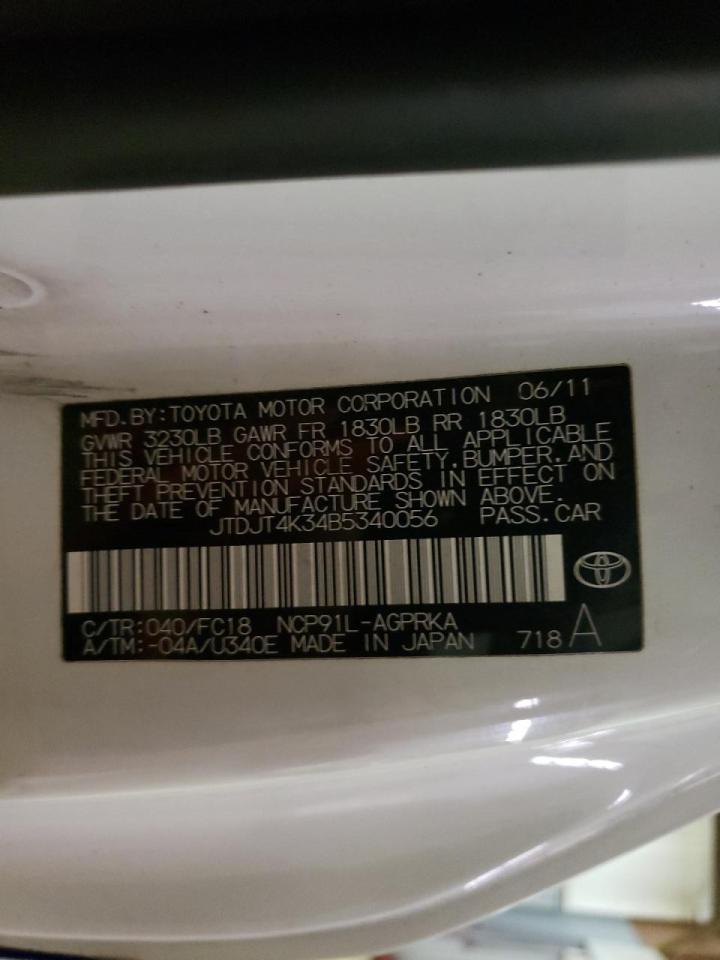 Photo 10 from auction – 2011 TOYOTA YARIS with VIN JTDJT4K34B5340056