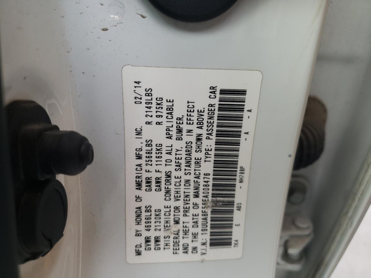 Photo 10 from auction – 2014 ACURA TL TECH with VIN 19UUA8F56EA008476