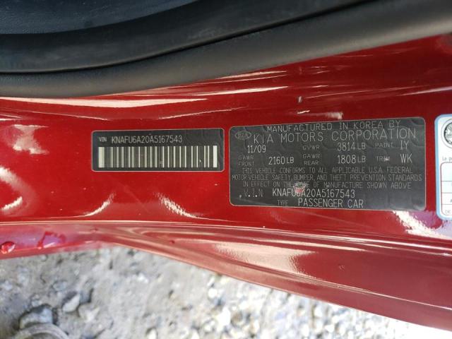 Photo 10 from auction – 2010 KIA FORTE EX with VIN KNAFU6A20A5167543