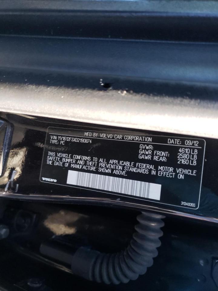 Photo 10 from auction – 2013 VOLVO S60 T5 with VIN YV1612FSXD2190874