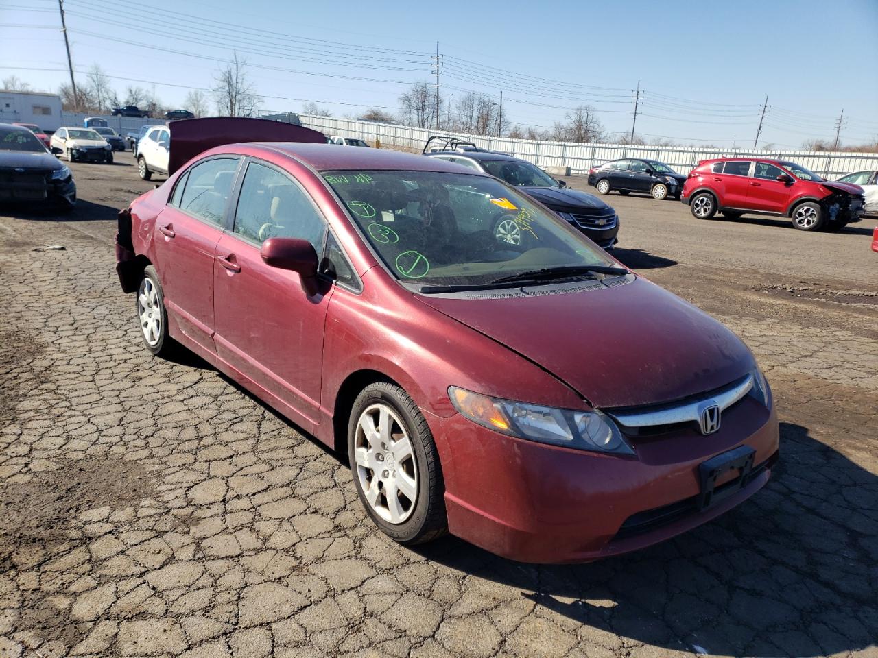 HONDA CIVIC LX 2007 with VIN 1HGFA16567L093987 - Photo from auction