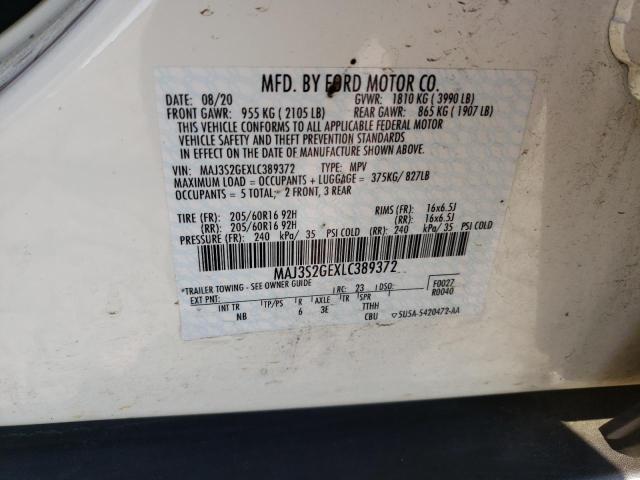 FORD ECOSPORT S 2020 with VIN MAJ3S2GEXLC389372 - Photo from auction