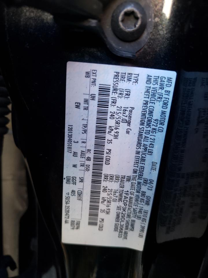 Photo 10 from auction – 2013 FORD FOCUS SE with VIN 1FADP3K29DL306833