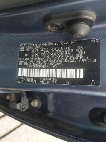 Photo 10 from auction – 2013 TOYOTA HIGHLANDER with VIN 5TDYK3EH3DS098280