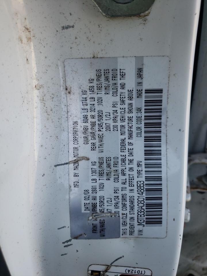 Photo 10 from auction – 2008 MAZDA CX-9 with VIN JM3TB38A080148853
