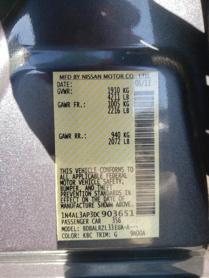Photo 10 from auction – 2013 NISSAN ALTIMA 2.5 with VIN 1N4AL3AP3DC903651