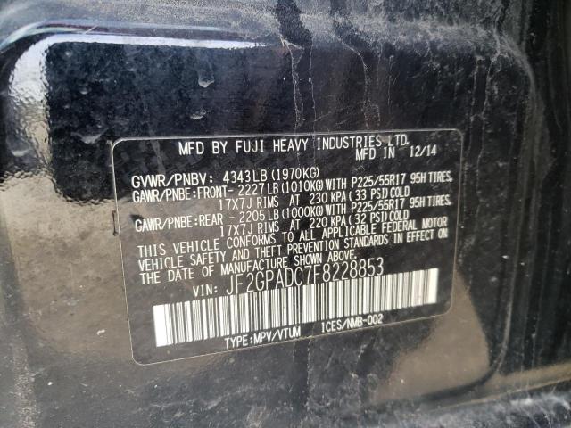 Photo 10 from auction – 2015 SUBARU XV CROSSTR with VIN JF2GPADC7F8228853