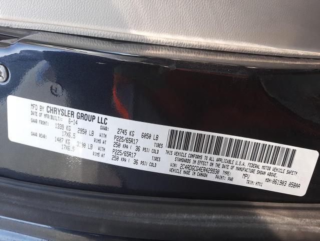 Photo 10 from auction – 2014 DODGE GRAND CARA with VIN 2C4RDGCG4ER429930