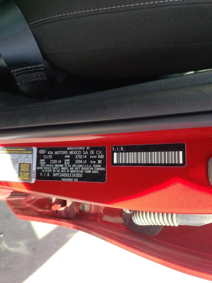 Photo 10 from auction – 2020 KIA FORTE FE with VIN 3KPF24AD0LE191850