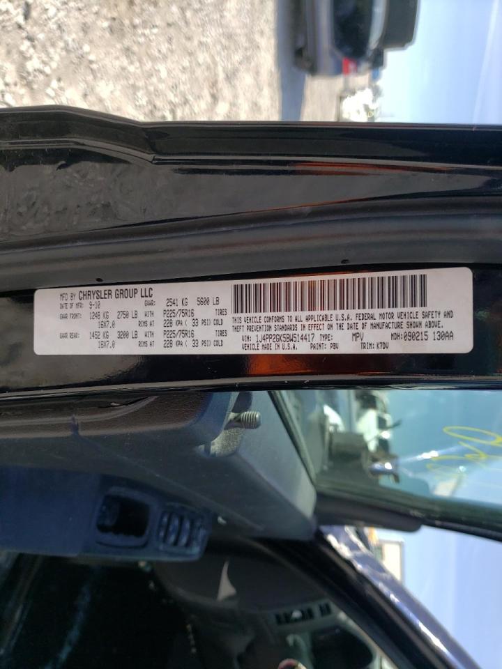 Photo 10 from auction – 2011 JEEP LIBERTY SP with VIN 1J4PP2GK5BW514417