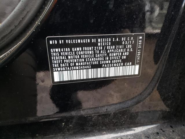 Photo 10 from auction – 2017 VOLKSWAGEN JETTA SE with VIN 3VWDB7AJ3HM349462