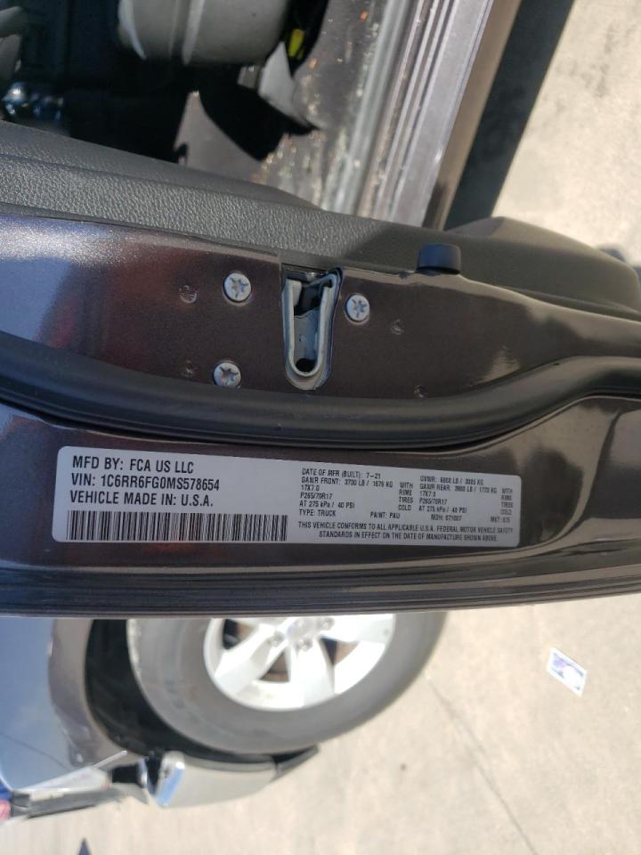 Photo 10 from auction – 2021 RAM 1500 CLASS with VIN 1C6RR6FG0MS578654