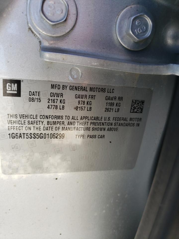 Photo 10 from auction – 2016 CADILLAC CTS PREMIU with VIN 1G6AT5SS5G0106299