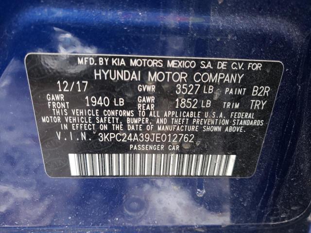 Photo 10 from auction – 2018 HYUNDAI ACCENT SE with VIN 3KPC24A39JE012762
