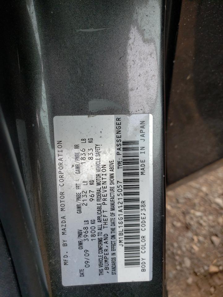 Photo 10 from auction – 2010 MAZDA 3 I with VIN JM1BL1SG1A1215057