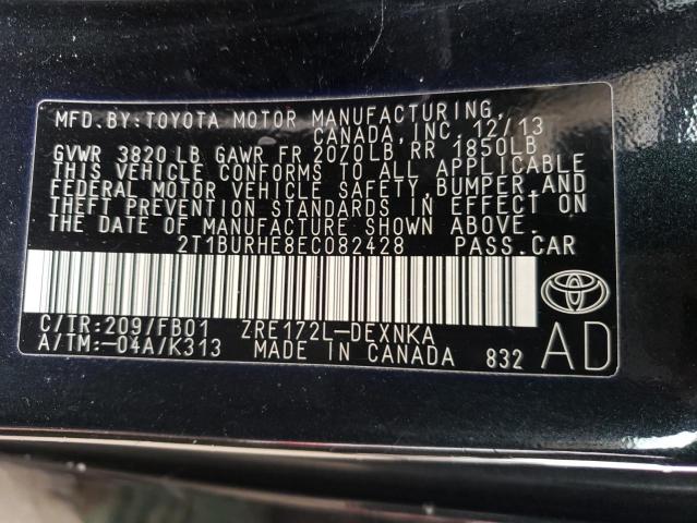 Photo 10 from auction – 2014 TOYOTA COROLLA L with VIN 2T1BURHE8EC082428