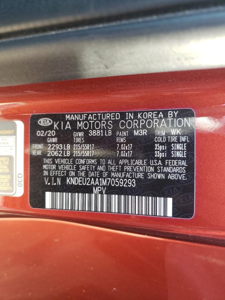 Photo 10 from auction – 2021 KIA SELTOS S with VIN KNDEU2AA1M7059293