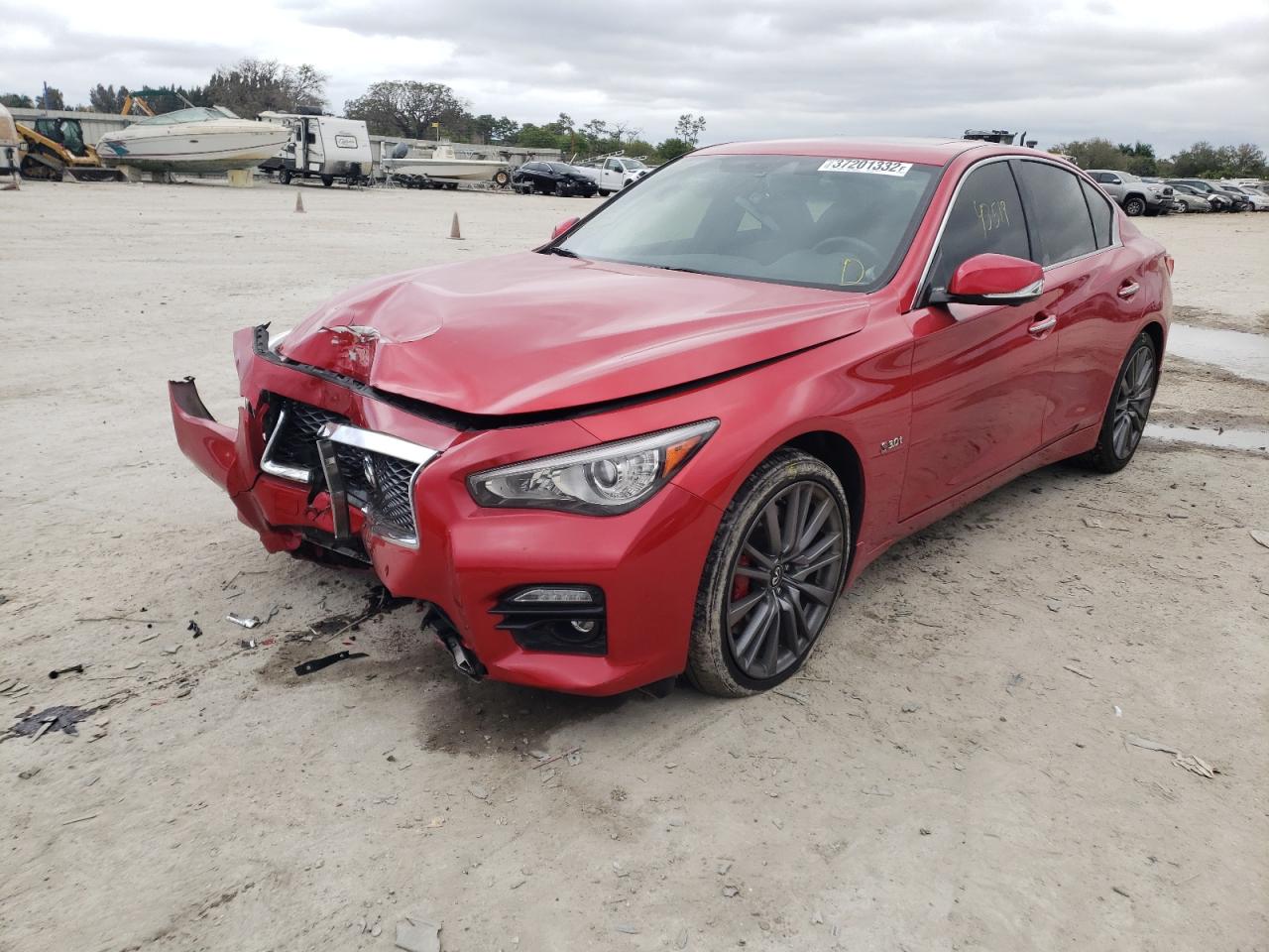 Photo 2 from auction – 2017 INFINITI Q50 RED SP with VIN JN1FV7AR9HM871214