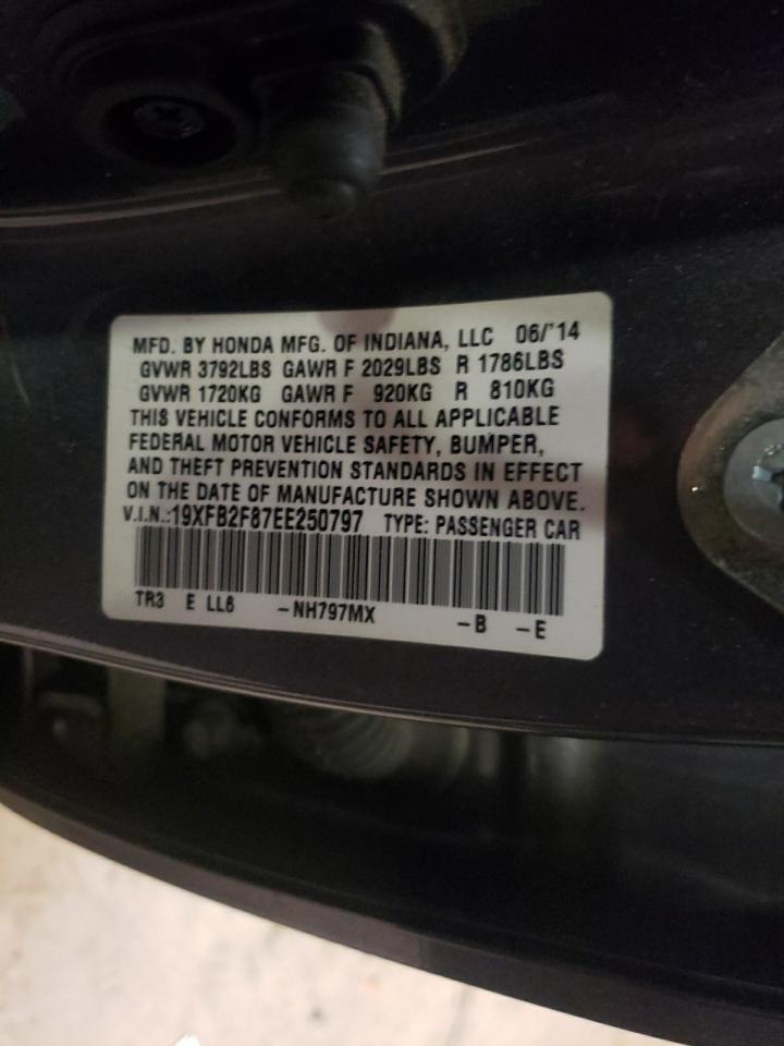 Photo 10 from auction – 2014 HONDA CIVIC EX with VIN 19XFB2F87EE250797
