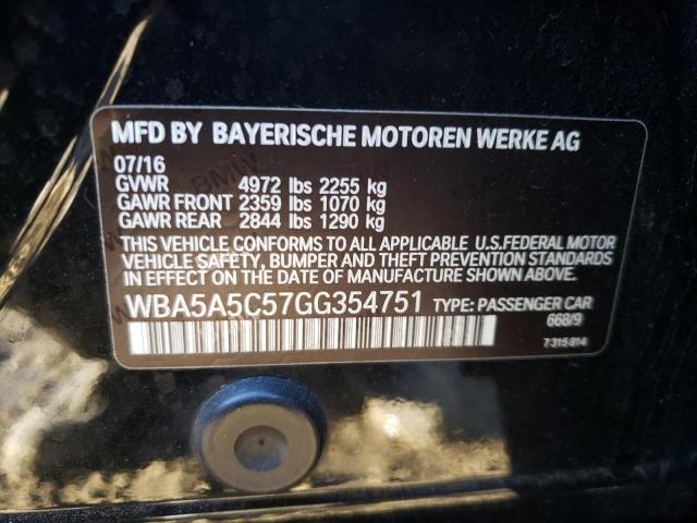Photo 10 from auction – 2016 BMW 528 I with VIN WBA5A5C57GG354751