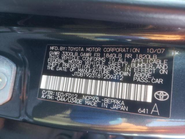 Photo 10 from auction – 2008 TOYOTA YARIS with VIN JTDBT923181209412