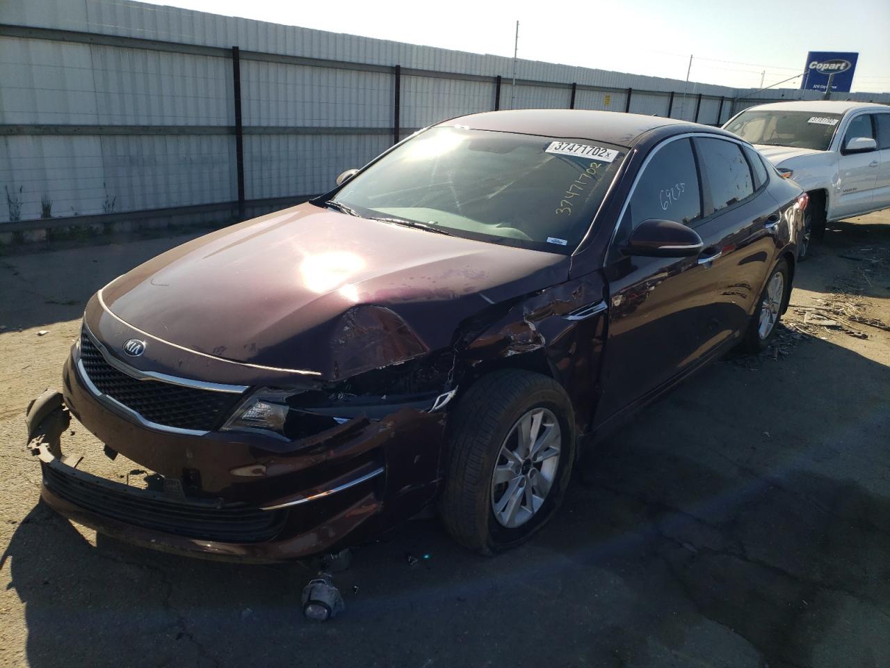Photo 2 from auction – 2016 KIA OPTIMA LX with VIN 5XXGT4L35GG014598