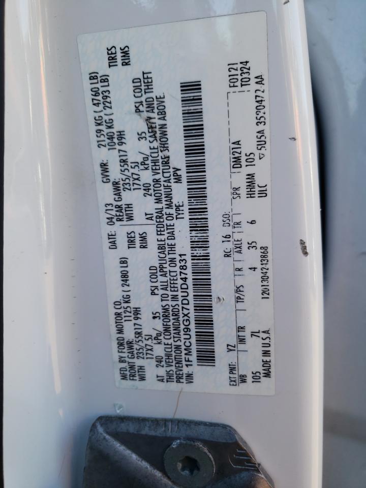 Photo 10 from auction – 2013 FORD ESCAPE SE with VIN 1FMCU9GX7DUD47831