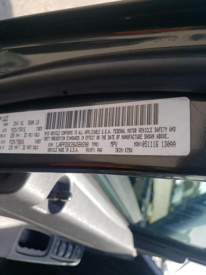 Photo 10 from auction – 2011 JEEP LIBERTY SP with VIN 1J4PP2GK2BW580200