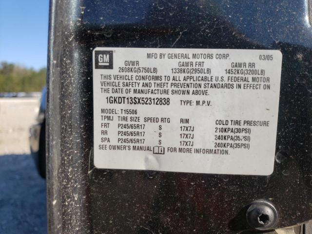 Photo 10 from auction – 2005 GMC ENVOY with VIN 1GKDT13SX52312838