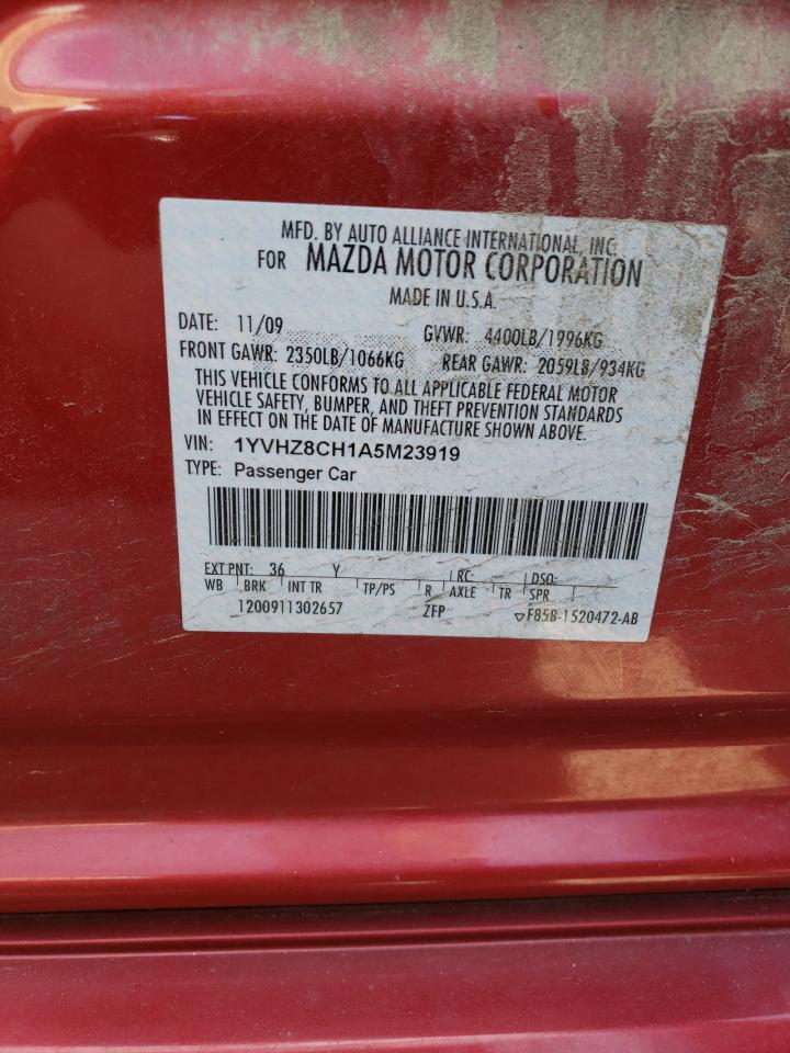 Photo 10 from auction – 2010 MAZDA 6 I with VIN 1YVHZ8CH1A5M23919
