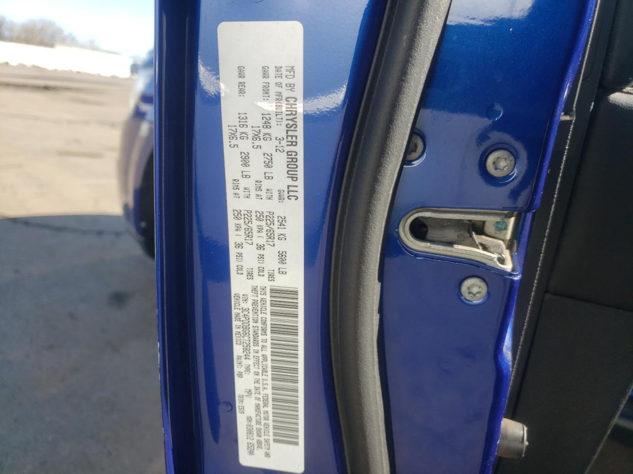 Zdjęcie 10 z aukcji – 2012 DODGE JOURNEY SX z VIN 3C4PDDBG6CT258244