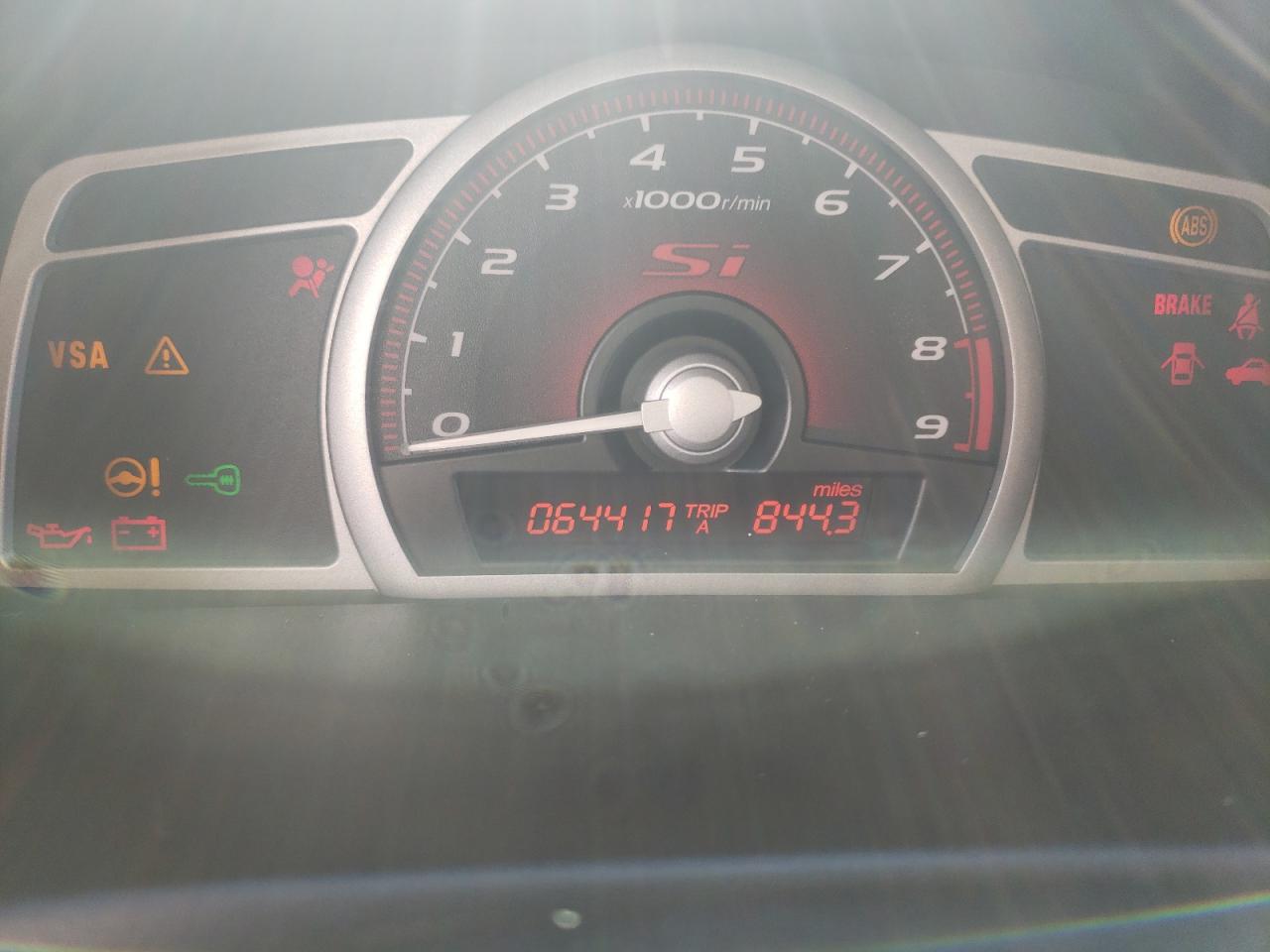 Photo 8 from auction – 2007 HONDA CIVIC SI with VIN 2HGFA55577H701358