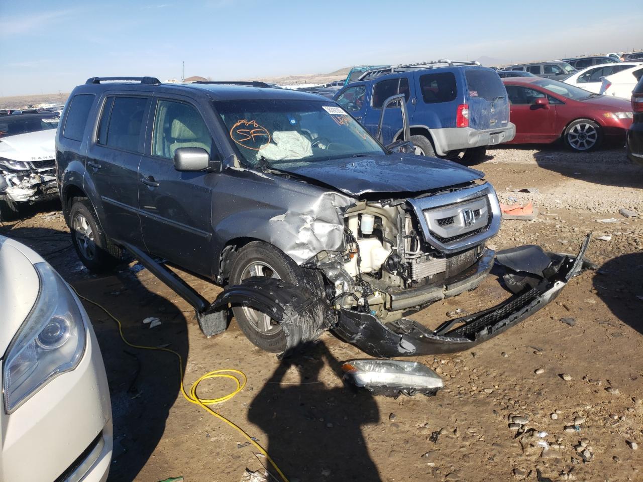HONDA PILOT EX 2009 with VIN 5FNYF484X9B049849 - Photo from auction