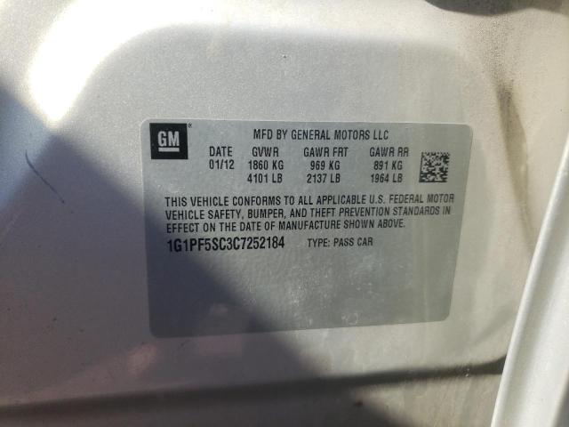 Photo 10 from auction – 2012 CHEVROLET CRUZE LT with VIN 1G1PF5SC3C7252184