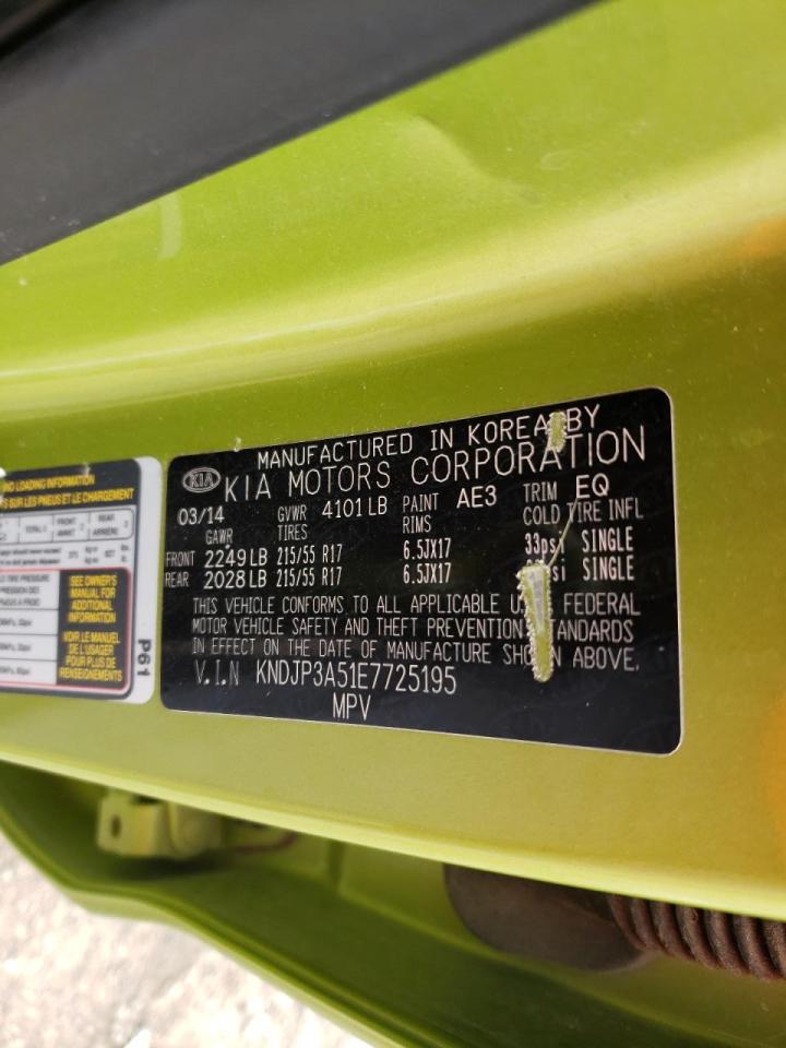 Photo 10 from auction – 2014 KIA SOUL + with VIN KNDJP3A51E7725195